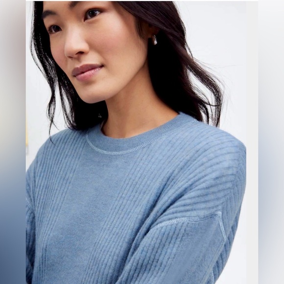 Madewell Ribbed Alpaca-Blend Crewneck Sweater - Picture 3 of 9